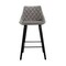 Armen Living Dani 26" Gray Velvet Barstool in Black Brushed Wood Finish LCDIBABLGR26 - alternate 5
